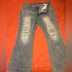 Distressed Blue Jeans for Women